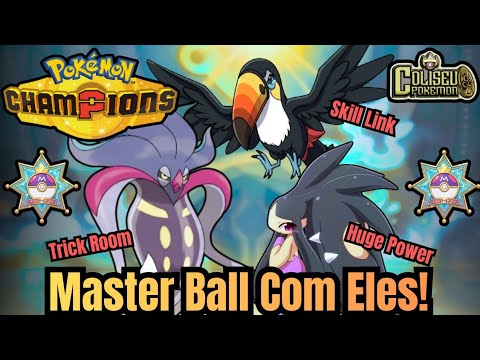 TIME DE TOUCANNON, Malamar e Mega Mawile Me Levou a Master Ball Rank no Pokemon Champions! #pokemon