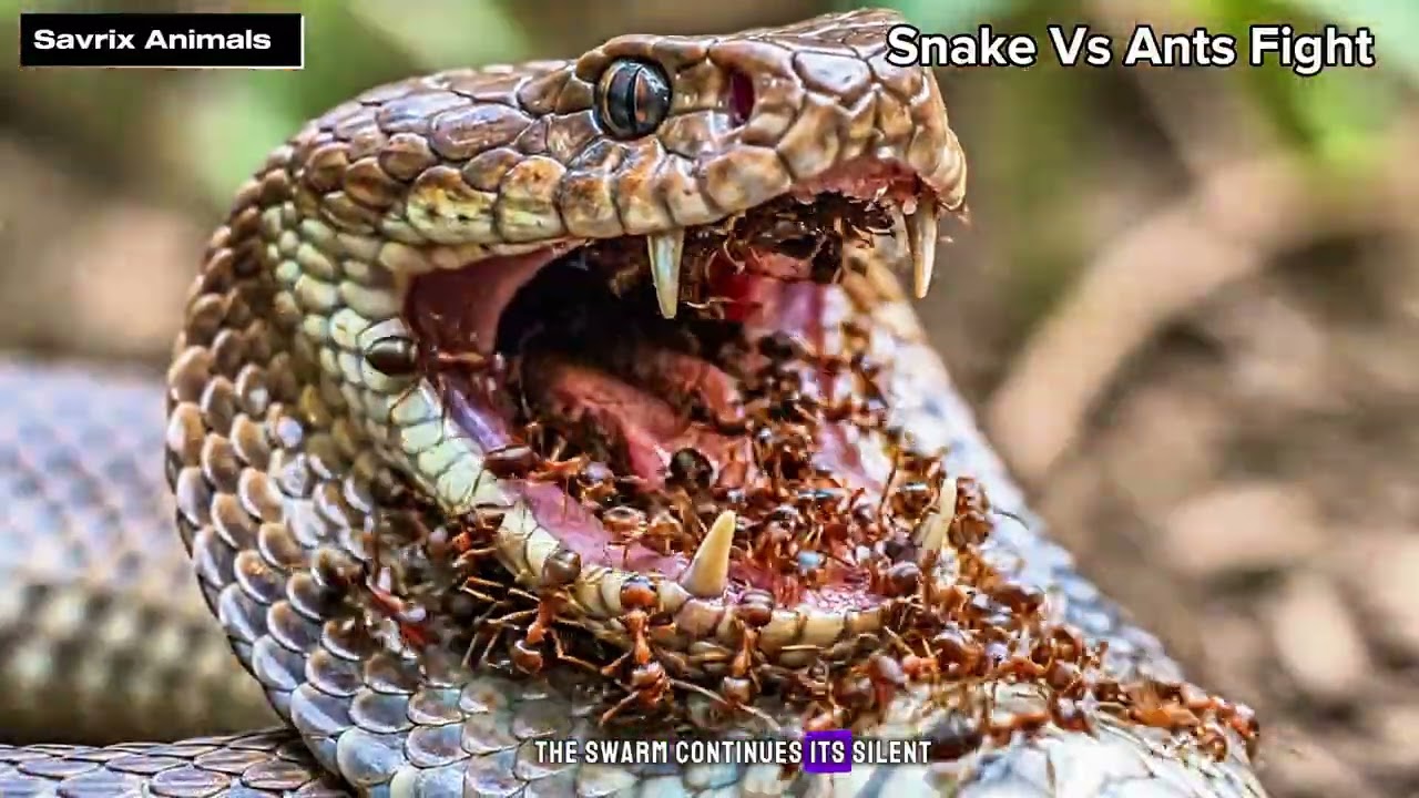 Giant Snake vs  Millions of Killer Ants