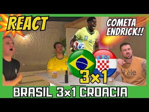 REACT BRASIL 3x1 CROACIA - ENDRICK RESOLVE JOGO PARA SELECAO, SERA QUE CRAVOU SUA VAGA NA COPA?