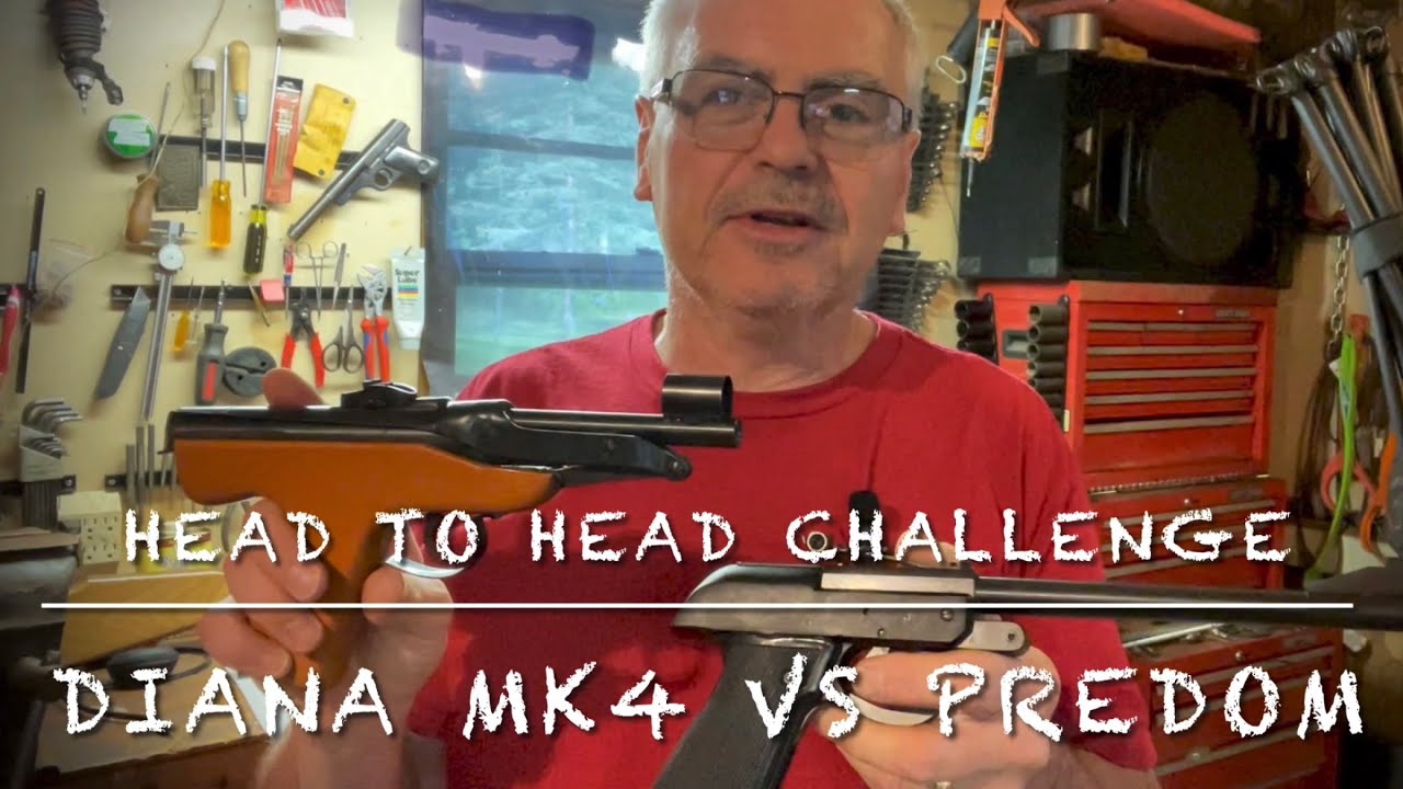 Head to head challenge Diana MK4 vs Predom Lucznik springer pellet pistols  .177 - YouTube