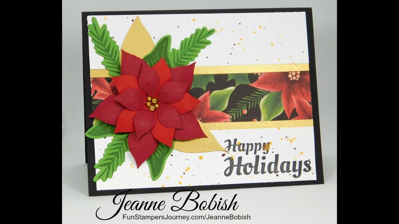 Poinsettia Happy Holidays Christmas card - YouTube