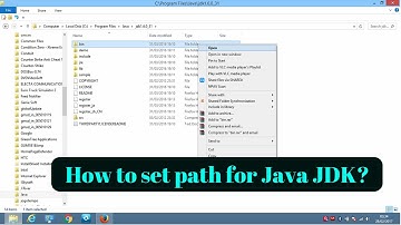 How to set path for Java JDK in Windows 7