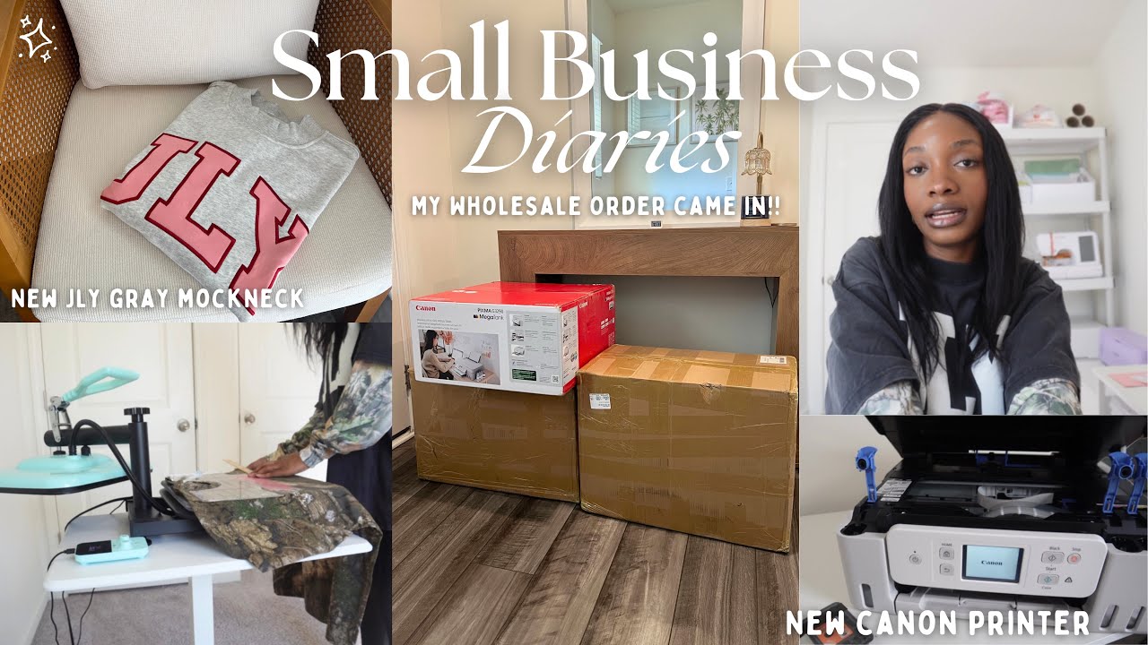 SMALL BUSINESS DIARIES: Unbox my wholesale order📦, New Canon Printer🖨️, Productive week 🤍