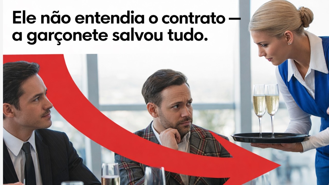 ELE NÃO ENTENDIA O CONTRATO — A GARÇONETE SALVOU TUDO