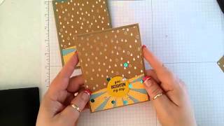 Sunburst sayings with matching thinlit card by Stampin'UP.