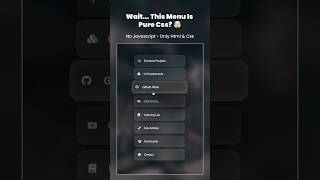 Build a Glass Navigation Menu using HTML &amp; CSS #css
