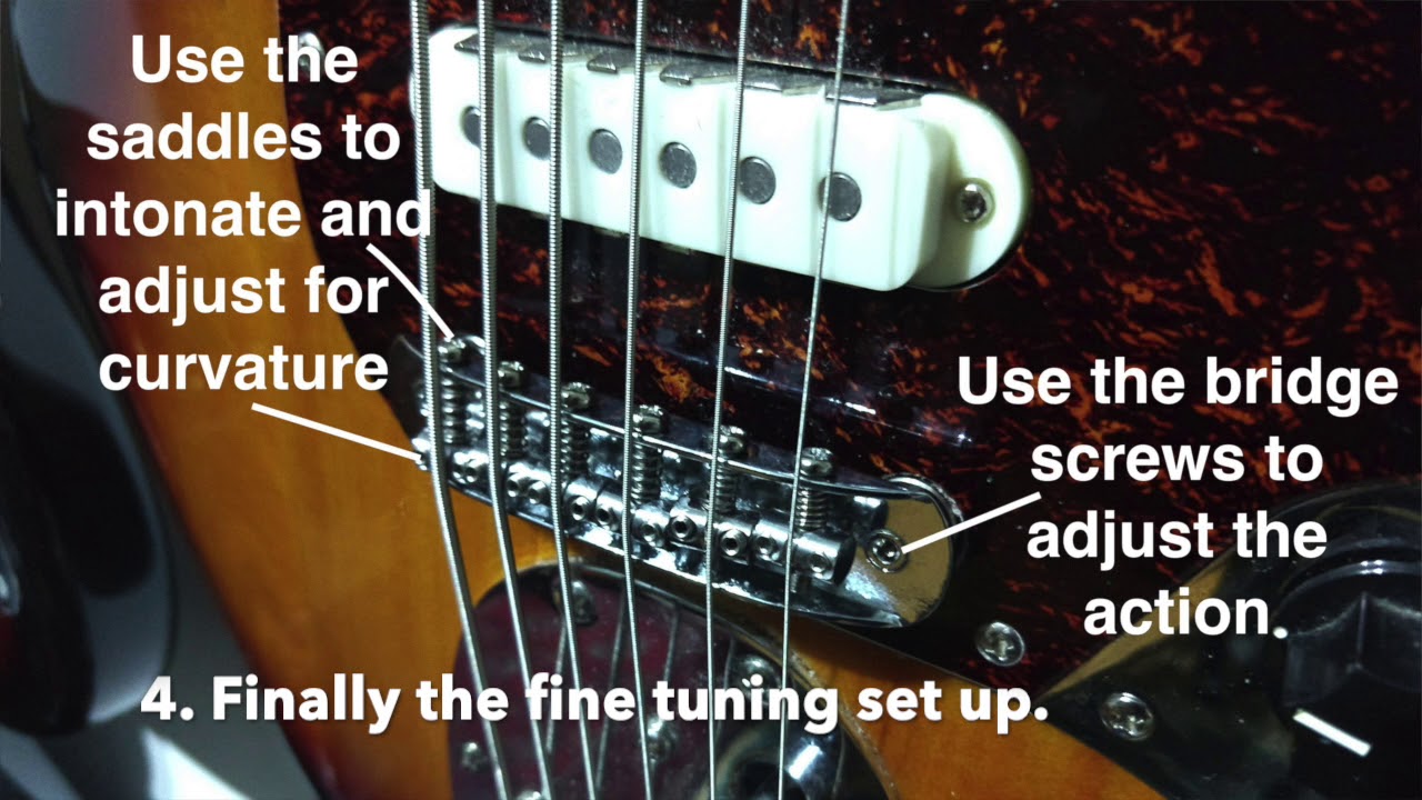 Squier VI Vintage Modified Bass 6 string intonation YouTube