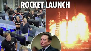 Watch moment Jeff Bezos' Blue Origin rocket blasts into space in bid to rival Elon Musk's SpaceX