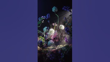 Not made with Ai or CGI Physically made w flowers & projected light #projectionmapping #floraldesign