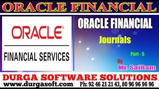 Oracle Finacial||online training||Journals Part-5 by SaiRam