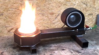 : Homemade Oil Burner for vegetable oil and waste Oil with Fan and tank. Use the Parkside PPS 40 B2