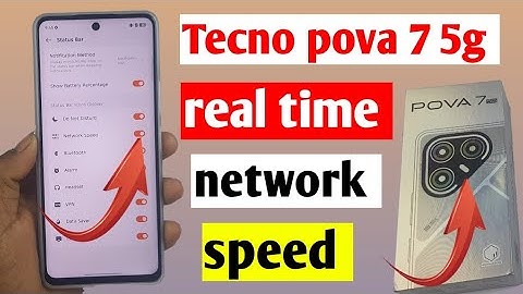 Tecno pova 7 5g 5g me net speed setting / How to show net speed in Tecno pova 7 5g / network