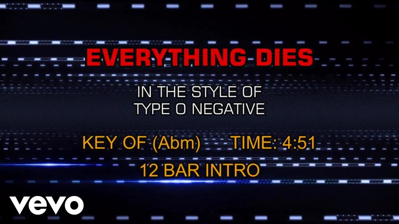 type o negative everything dies