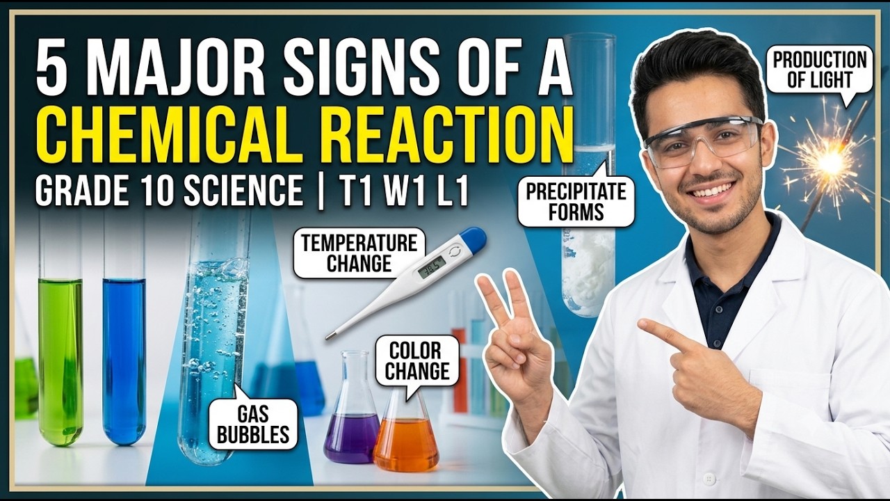 Indicators of a Chemical Reaction | Grade 10 Science (Term 1 Week 1 Lesson 1)