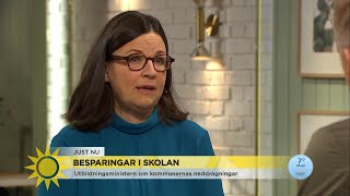 Utbildningsministern Om Neddragningarna I Skolan Jag Blir Orolig De Pengar - Nyhetsmorgon Tv4