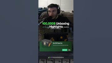 100K Unboxing Highlights🔥 #trainwreckstv #fyp #reel #short #cs2 #counterstrike #cs2clips #csgo