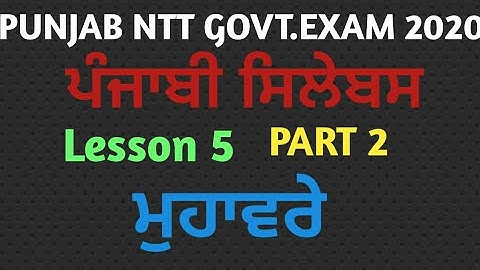 NTT exam punjabi syllabus ||ntt punjabi language||NTT official syllabus||ntt course||NTT 8393 posts