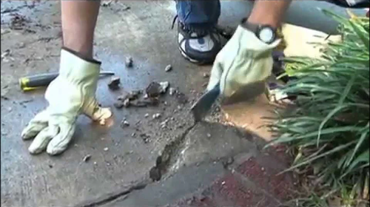 Repairing Large Cracks In Cement With Fast Setting Cement Patcher
