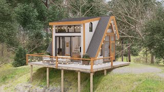 300 sq.ft. Tiny House Tour - Cabin Container Home - bedroom 2. by Tiny House On Field 17,220 views 1 year ago 5 minutes, 33 seconds