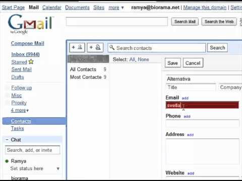 Kako dodati novi kontakt u Gmail