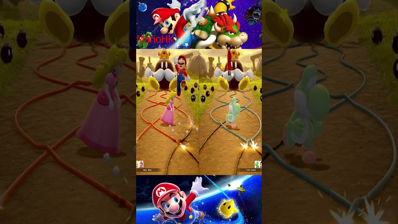 【スーパー マリオパーティ】危機を回避せよ、さもなくば敗北する*ピーチ vs マリオ vs ヨッシー vs ポリーン( COM最強 たつじん)190526 #shorts