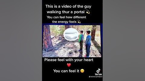 Man walks through a portal