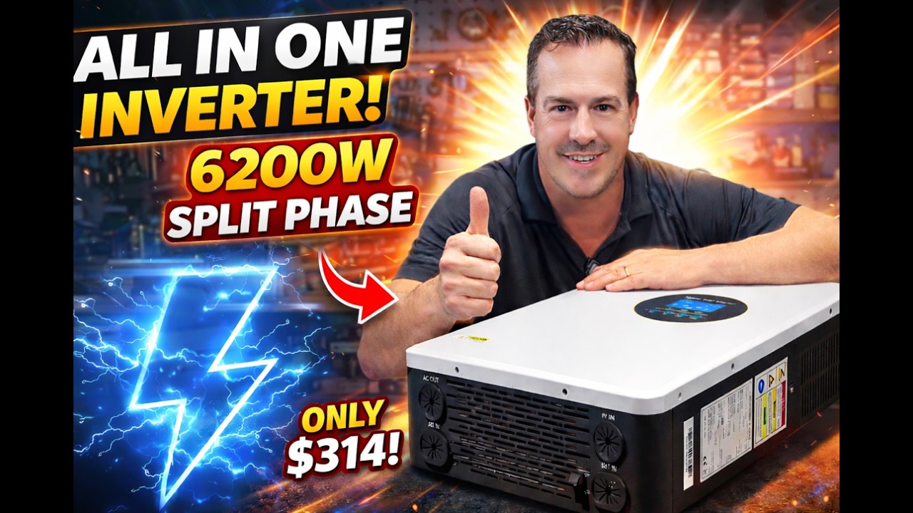 $314 6200w Split Phase Inverter!? EG4 6000xp was $2000!! ECGSOLAX 6.2kw #solar #diy off grid RV home