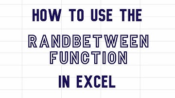 How to use the RANDBETWEEN function formula in Excel video #excel #randbetween