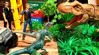 【恐竜】ジュラシック・ワールド ティラノサウルスの脱走  マテル（MATTEL）フィギュアで再現/Jurassic World