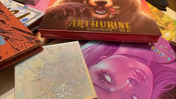 Face palette, blush, bronzer, highlight collection and declutter