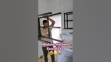 modular kitchen easy tricks #trending #wardrop #diy #aluminium #carpentry #modularkitchen #shorts