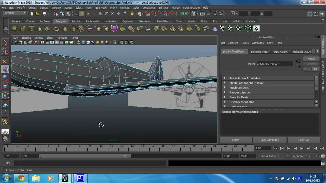 game dev tycoon mods Maya 2013 intermediate modelling - Spitfire - 16 - Round out the wing