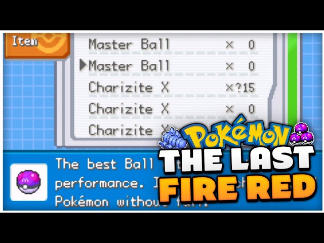 Pokemon: The Last FireRed GBA RomHack + Cheat Codes (All Working