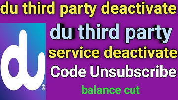 du third party services deactivation code