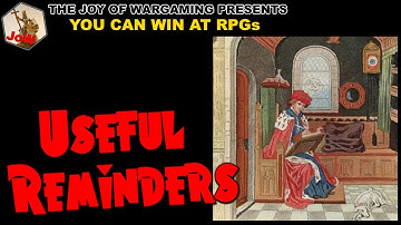 How To Win At RPGs: Useful Reminders