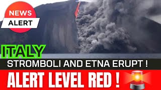 Concern about major eruption ! Both Volcanoes erupt at the same time ! #Italy #Stromboli #Etna
