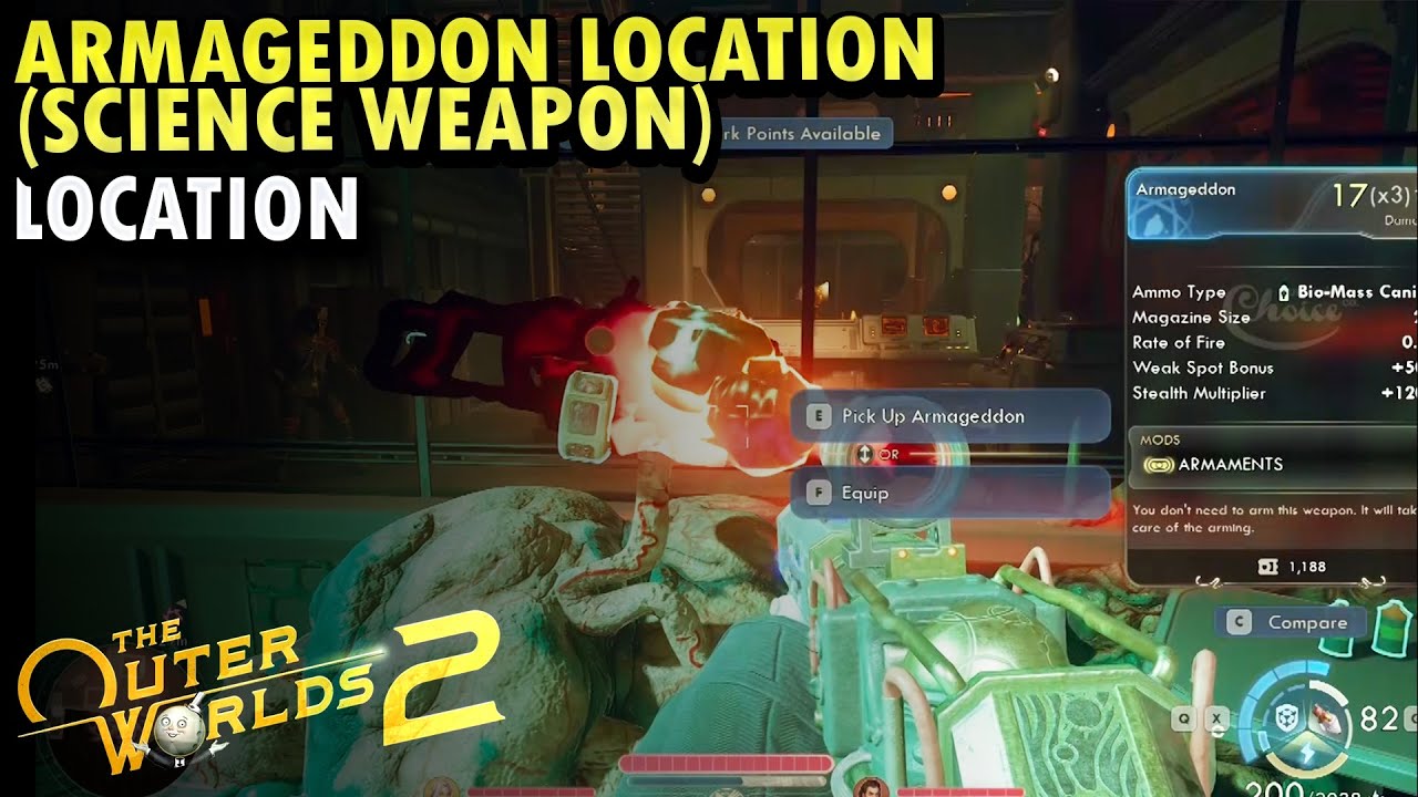 The Outer Worlds 2 : Armageddon Location Science Weapon