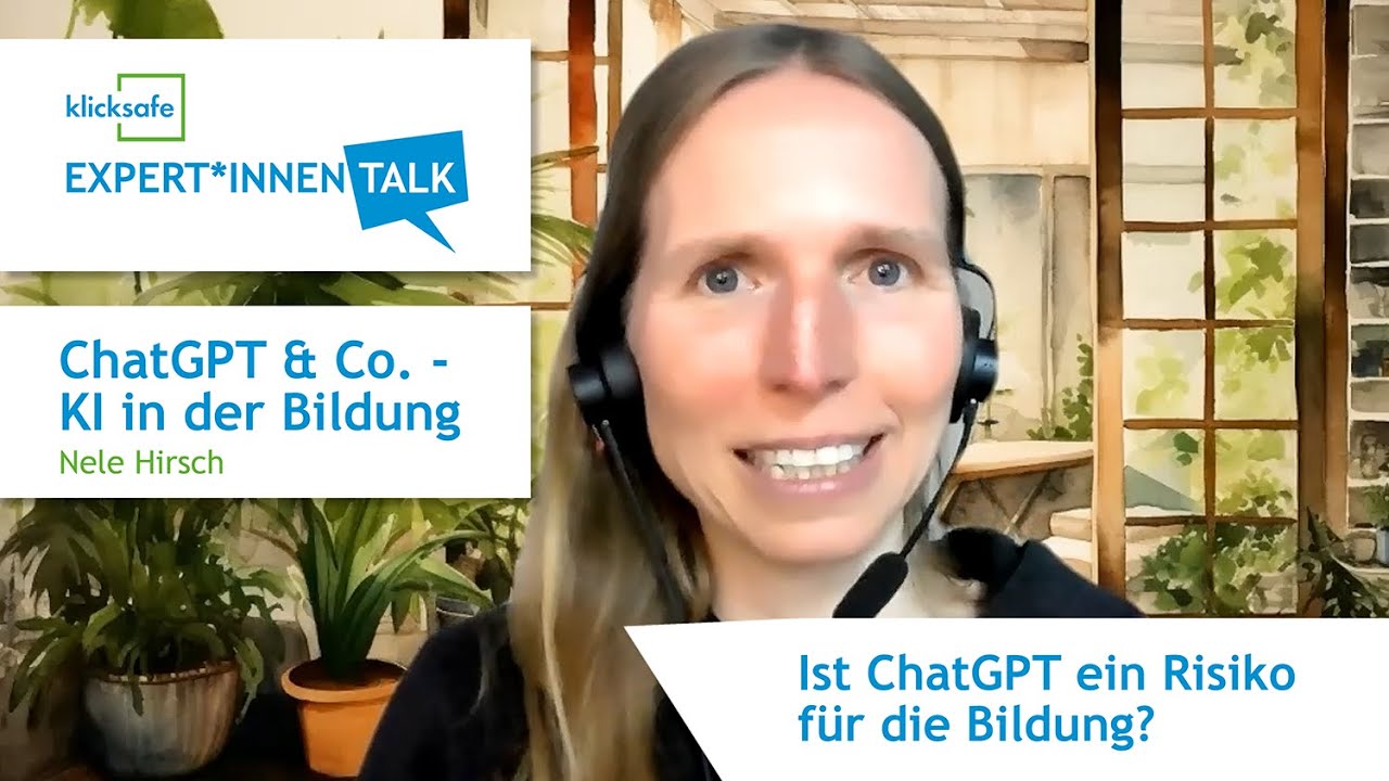 Ist ChatGPT ein Risiko für die Bildung? | klicksafe Expert*innen-Talk: KI in der Bildung