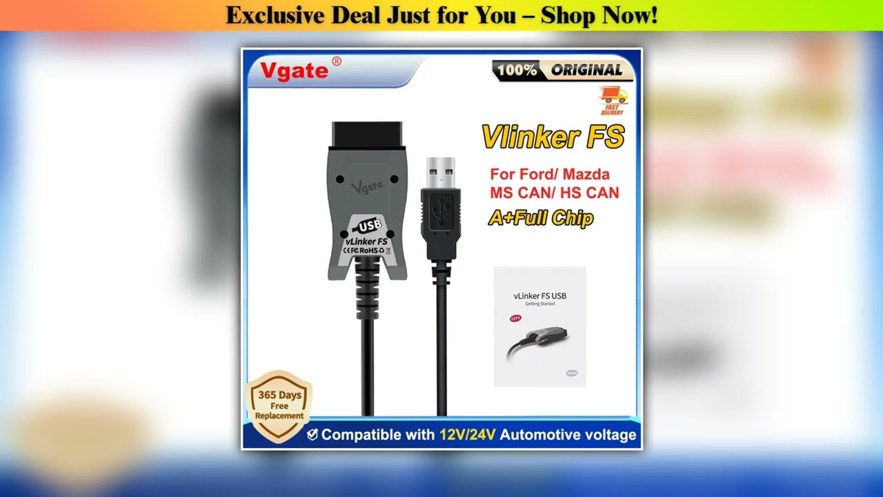 Unboxing Vgate vLinker FS ELM327 USB OBD2 Scanner FORScan HSMSCAN Car Diagnostic Tools For