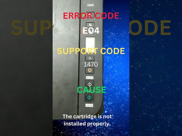 E04 | Canon pixma printer error codes and causes #printertroubleshooting  #canon #pixma #printer class=