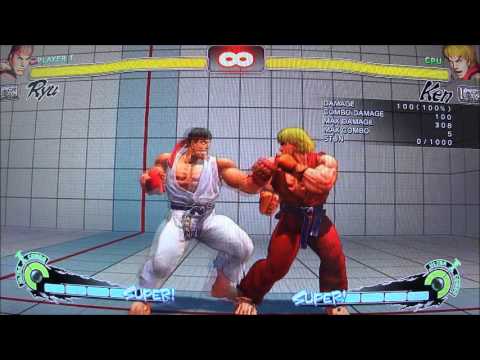 Usf4 リュウ大ゴス始動コンボ１ Youtube