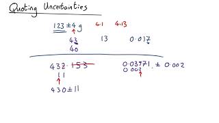UA03 Quoting Uncertainties