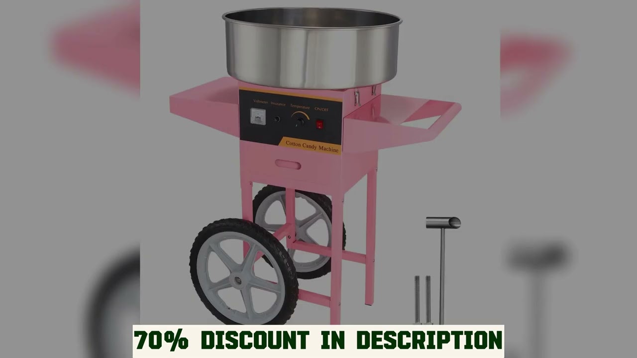 A must-have product #SucceBuy Electric Cotton Candy Machine with Cart 1000W Commercial Floss Maker