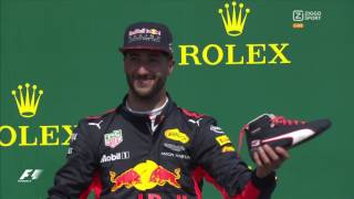 F1 Grand Prix of Canada 2017 - Podium Interviews with Sir Patrick Stewart