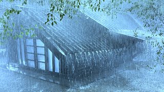 Instant Deep Sleep in 3 Minutes with Pouring Rain & Fierce Thunder on Rickety Tin Roof in Dark Night