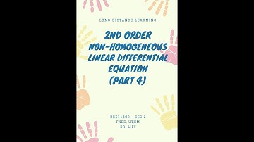 2nd order Non-Homogeneous Linear Differential Equation (Part 4)