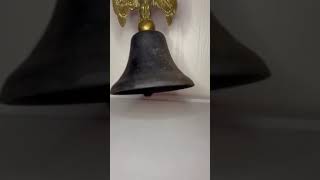 Antique Cast Iron Bell Brass Eagle Americana style Early 1900's Vintage Antique Cast Iron Bell Brass Eagle Americana style Early 1900's Vintage