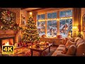 Cozy Christmas Fireplace 🎄🔥 Soft Piano Music &amp; Peaceful Holiday Atmosphere for Sleep and Relaxation