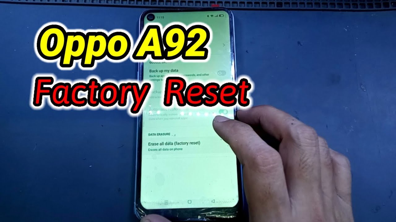 Paano ba mag (factory reset) ng Oppo A92 - YouTube