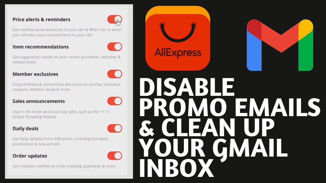 Stop AliExpress Spam: How to Disable Promo Emails & Clean Up Your Gmail ...